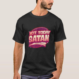 Camiseta Não hoje Satã Talvez amanhã Gótico Irônico Cite Um