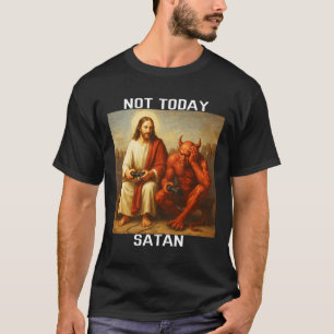 Camiseta Não Hoje Satanás Jesus Vs Satanás Jogador Jogos