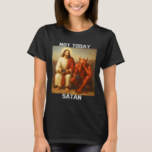 Camiseta Não Hoje Satanás Jesus Vs Satanás Jogador Jogos 