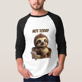 Camiseta Não Hoje Sloth Relaxado