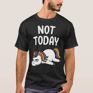 Camiseta Não Hoje Unicórnio Engraçado