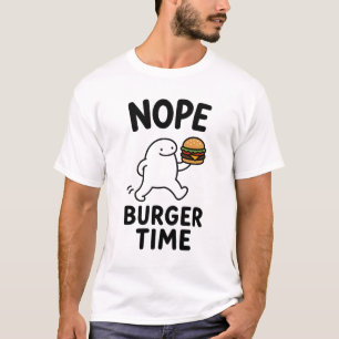 Camiseta Não Hora do Hambúrguer Engraçado Fofa Amante de Ha