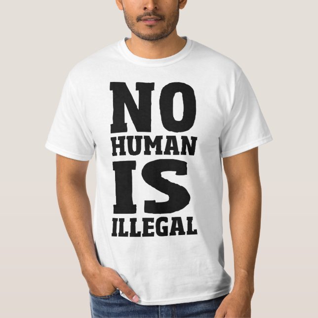 Camiseta Não humano é ilegal (Frente)