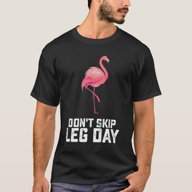 Camiseta Não Ignore a Malhação do ginásio Flamingo Day (Frente)