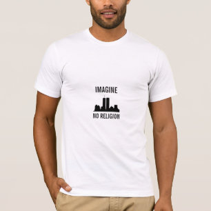 Camiseta Não imagine nenhum t-shirt da religião por Logid