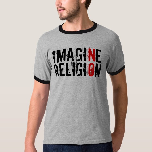 Camiseta Não imagine nenhuma religião (Frente)