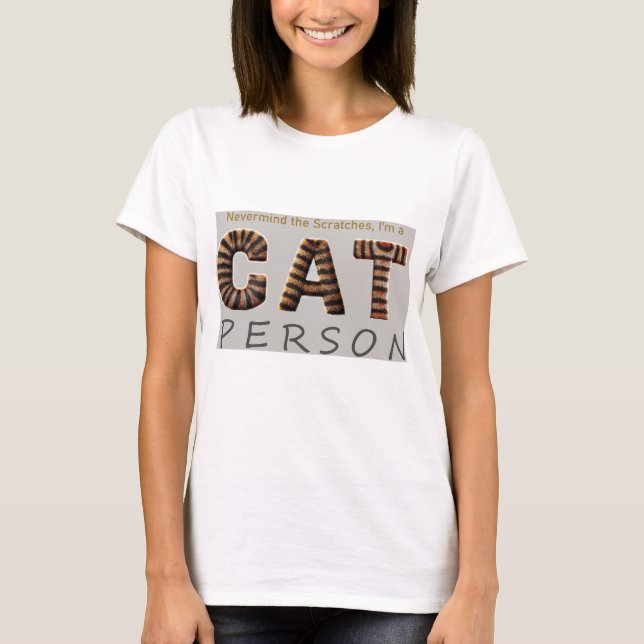 Camiseta Não importa os manchas, sou uma pessoa de gato (Frente)