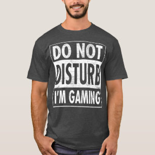 Camiseta Não Incomodar Im Jogando Com design Engraçado
