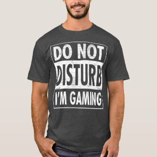 Camiseta Não Incomodar Im Jogando Com design Engraçado