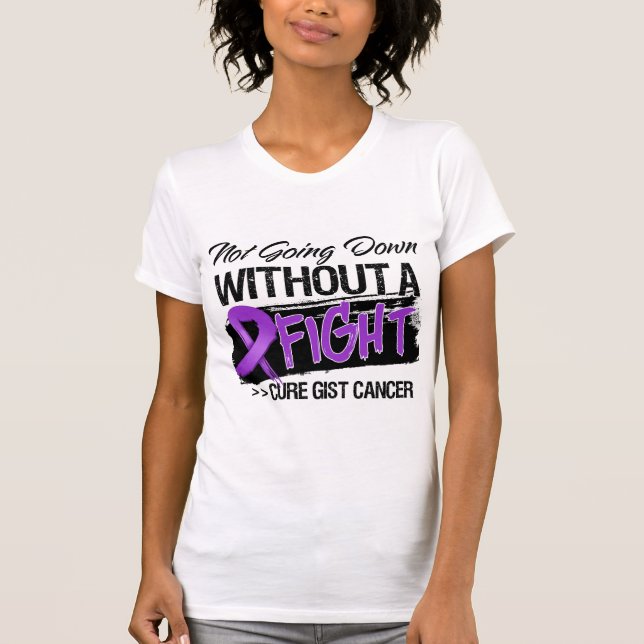 Camiseta Não indo para baixo sem uma luta - cancer da (Frente)