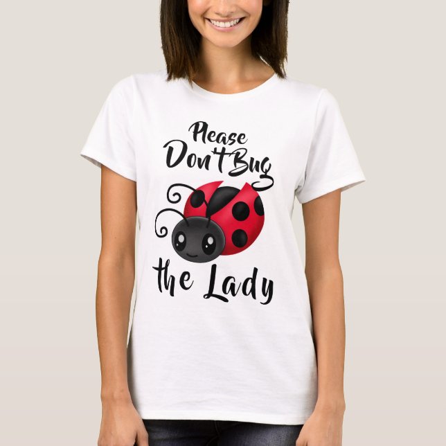 Camiseta Não Inseto a Lady Kawaii Ladybug (Frente)