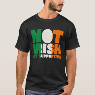 Camiseta Não Irlandês Mas Bandeira Irlandesa de Apoio Dia d