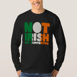 Camiseta Não Irlandês Mas Bandeira Irlandesa de Apoio Dia d