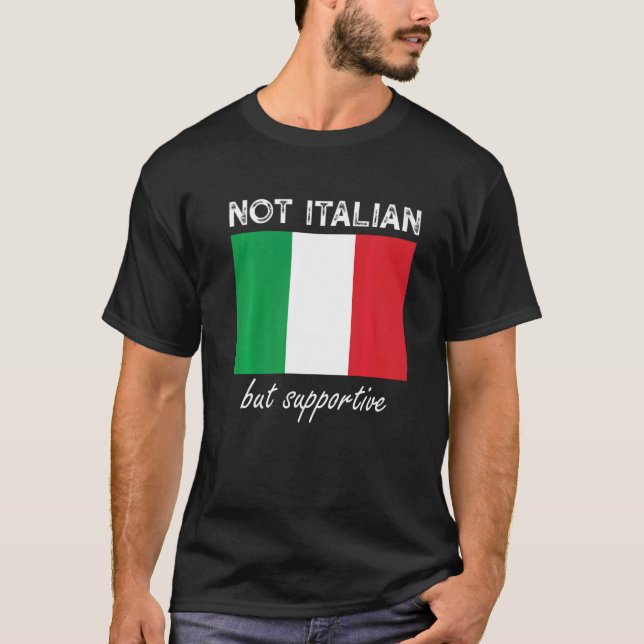 Camiseta Não Italiano, Mas Apoiante 1 (Frente)
