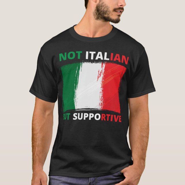 Camiseta Não Italiano, Mas Apoiante, Funny Italia Lover (Frente)