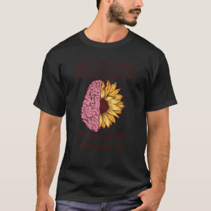 Camiseta Não Julgue Girassóis Cérebro Conscientização da Sa