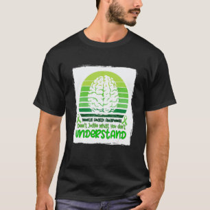 Camiseta Não Julgue Roupa de Conscientização da Saúde Menta
