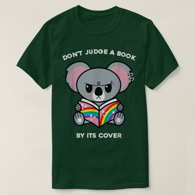 Camiseta Não julgue um livro pelo Nerd de Leitura do Cobrir (Frente do Design)