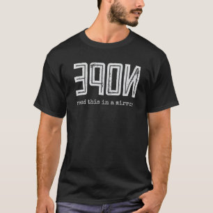 Camiseta NÃO lê isto no espelho tipografia retrô vintage