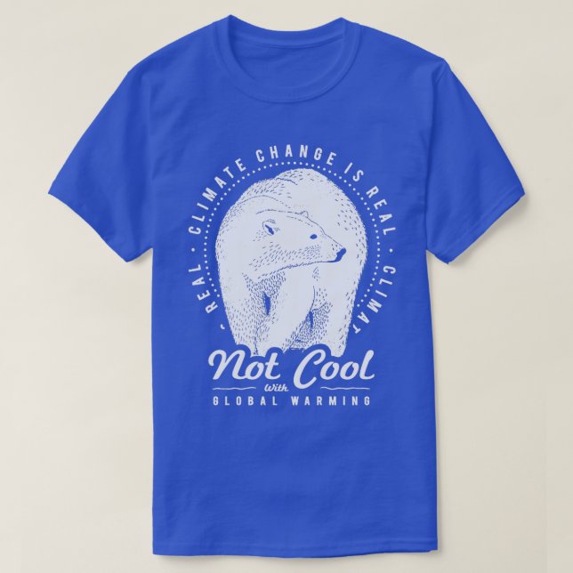 Camiseta Não Legal Com O Aquecimento Global Do Urso Polar (Frente do Design)