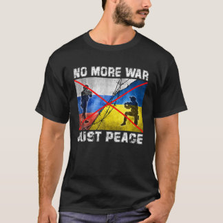 Camiseta Não Mais Guerra Apenas Paz - Eu Fico Com A Ucrânia