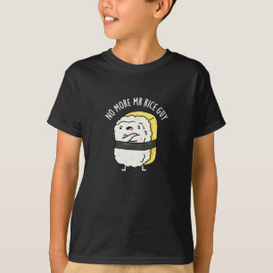 Camiseta Não Mais Sr. Rice Cara Engraçado Sushi Pun Dark BG
