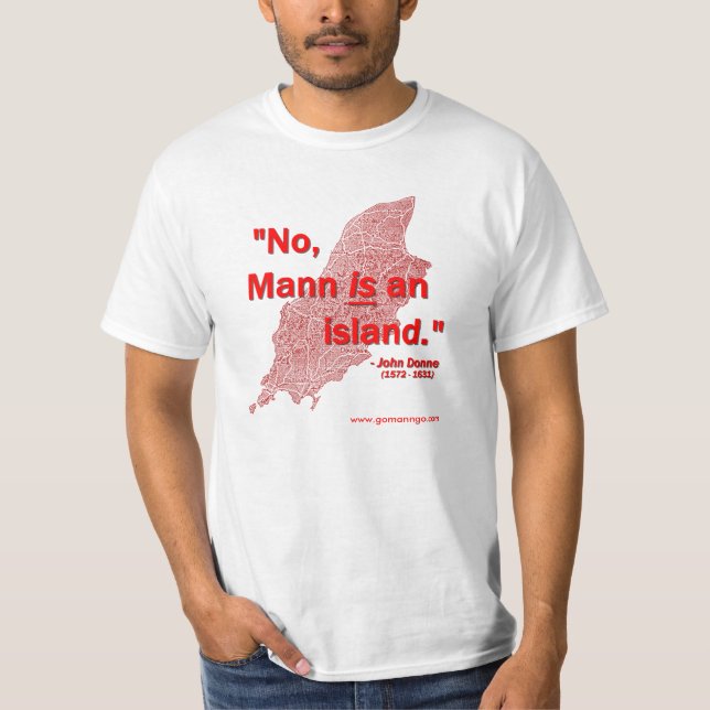 Camiseta Não, Mann é uma ilha! (Frente)