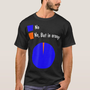 Camiseta Não, Mas No Gráfico De Pizza Engraçado Laranja,