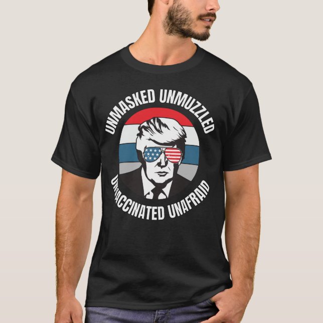 Camiseta Não mascarado Não-mascarado Não Vacinado Sem Recei (Frente)