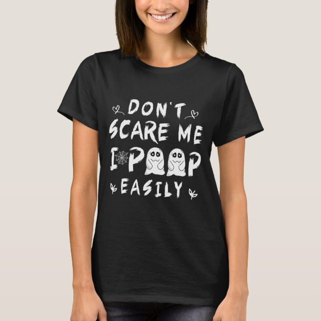 Camiseta Não me assuste, eu faço uma design de fantasma eng (Frente)