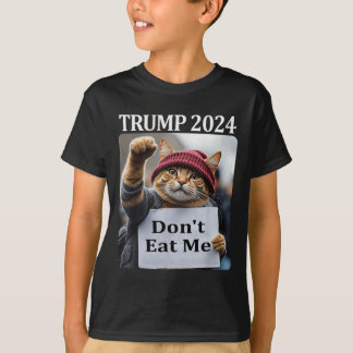 Camiseta Não me coma gatos para Trump 2024