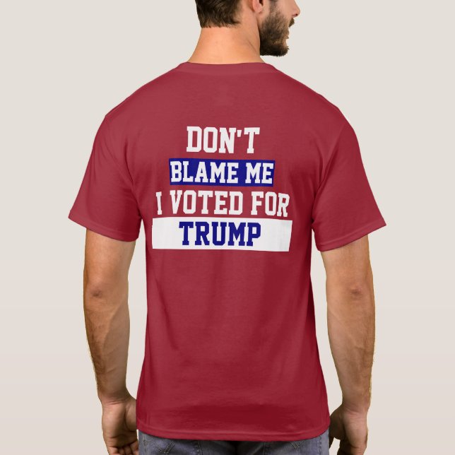Camiseta Não me culpe Trump "Drain the Swamp" T-Shirt (Verso)