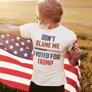 Camiseta Não me culpem, votei em Trump