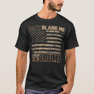 Camiseta Não me culpem, votei por Trump Tática USA Camo