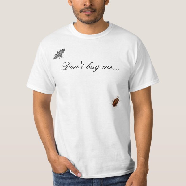 Camiseta "Não me desinsete…" Taxonomia da entomologia do (Frente)