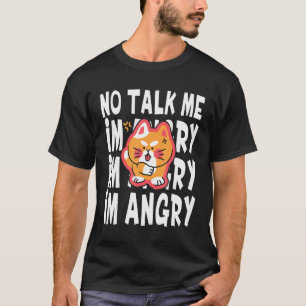 Camiseta Não me diga que sou Angy Cute Angry Cat, o 1.