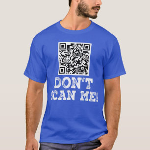 Camiseta Não me escaneie Código de QR Piada Engraçada vinta
