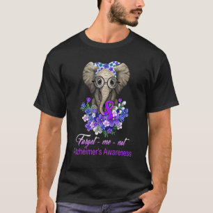 Camiseta Não Me Esqueça Fita Roxa de Conscientização da Alz
