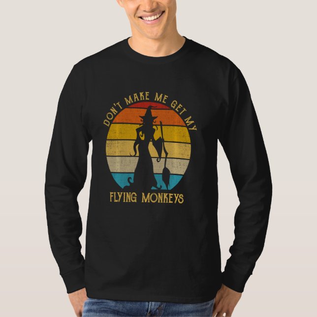 Camiseta Não Me Faça Pegar Meus Macacos Voadores Víblias H (Frente)