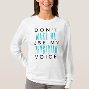 Camiseta Não me faça usar minha voz 2 médica