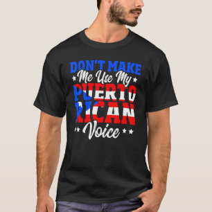 Camiseta Não me faça usar minha voz porto-riquenha