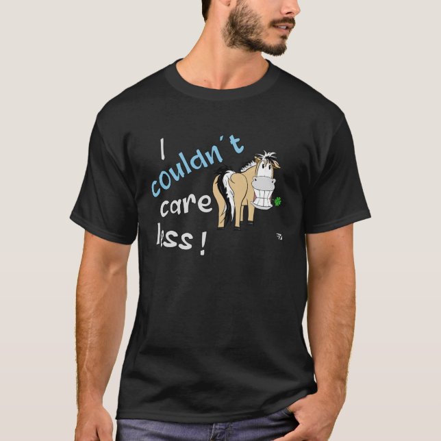 Camiseta Não me importava menos com a declaração de cavalos (Frente)