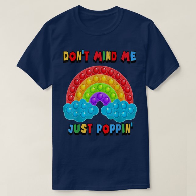 Camiseta Não me importo de apertar o Rainbow Fidget Sensory (Frente do Design)