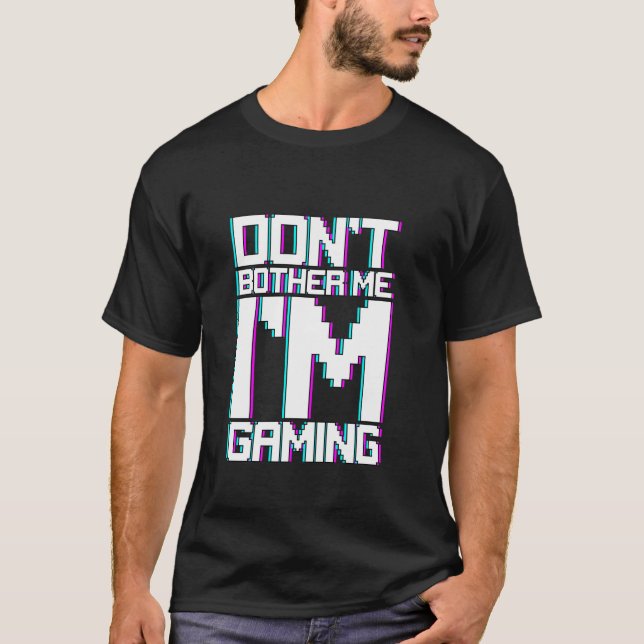 Camiseta Não me incomode Estou jogando espírito (Frente)