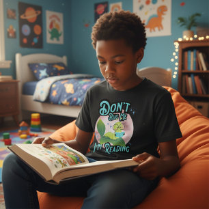 Camiseta Não Me Incomode Estou Lendo Lagarta Crianças