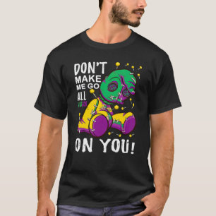Camiseta Não me obrigue a ir a vodu em você, Mardi Gras.