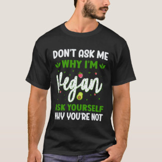 Camiseta Não Me Pergunte Por Que Sou Vegano Pergunte a Si M