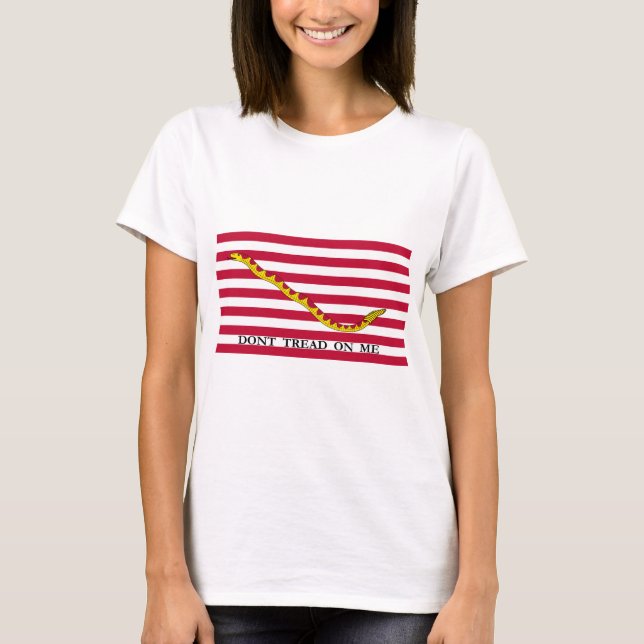 Camiseta Não me pise no Naval Jack dos EUA (Frente)