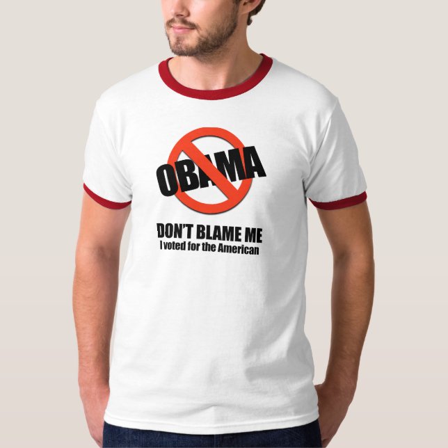 Camiseta Não me responsabilize, mim votou para o americano (Frente)
