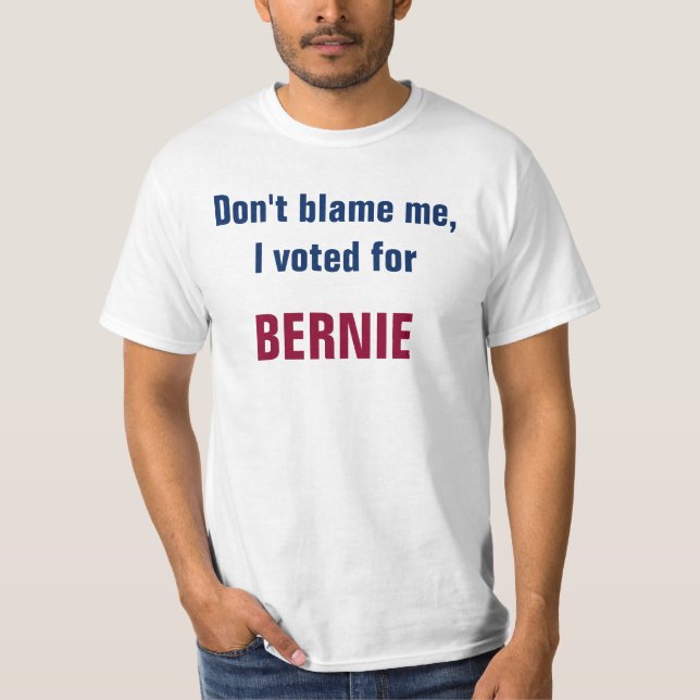 Camiseta Não me responsabilize que eu votei Bernie (Frente)